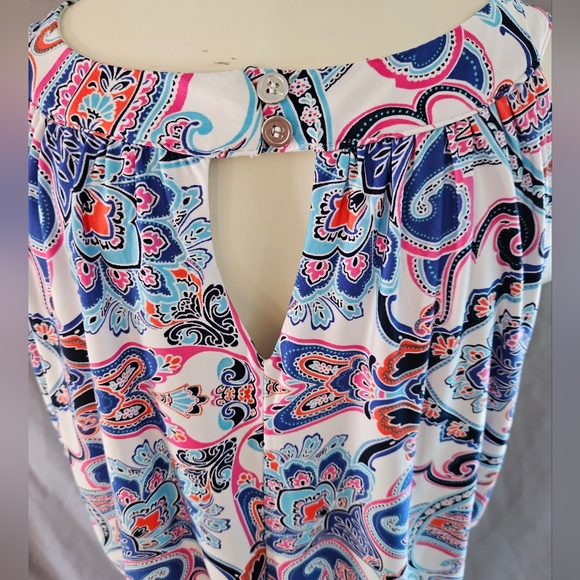 Ruby Rd. Cinched Sleeveless Paisley Dress - Picture 9 of 12